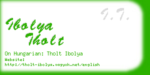 ibolya tholt business card